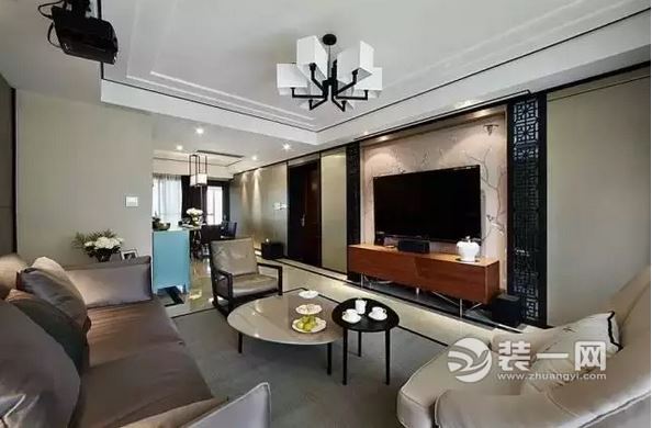 132㎡新中式三居室装修效果图