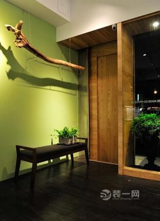 小型美甲店装修设计图 充满绿意的森林风格效果图欣赏