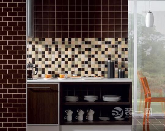 厨房瓷砖设计 流行质感 家装装修 室内装修效果图