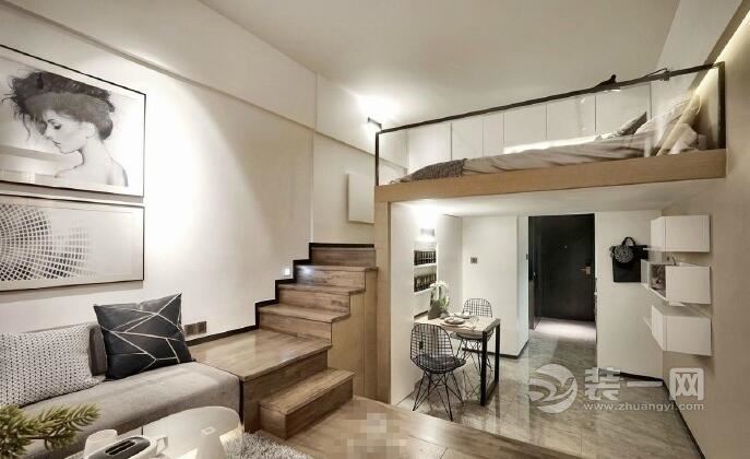 loft公寓装修效果图 广州装修公司荐35平米单身公寓装修效果图