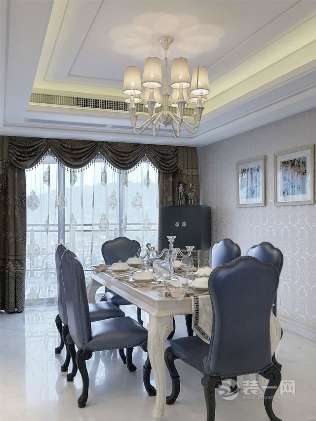 纯白色系家装设计 装修客厅空间展示 欧式风格