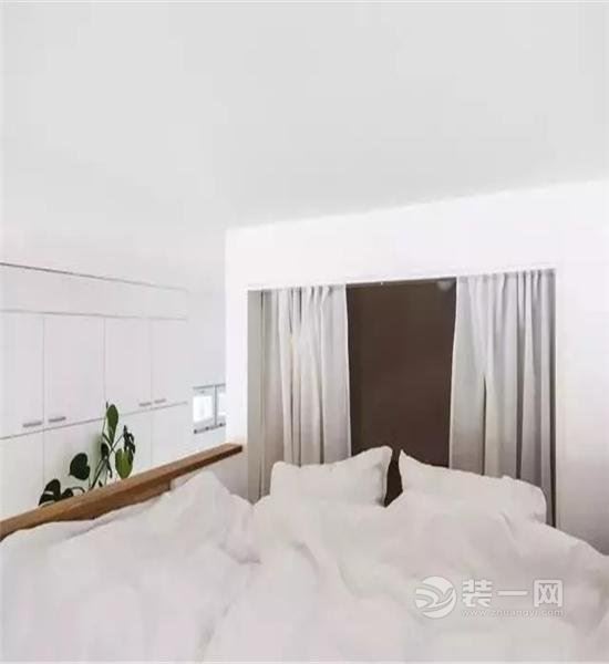 50平简风loft公寓装修实景图 利用层高来做收纳和卧室