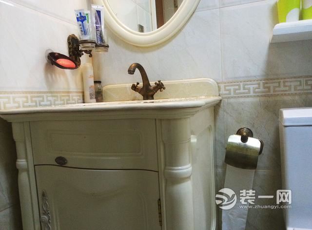武汉装修公司融侨城129平米三居室欧式风格洗手台装修实景图