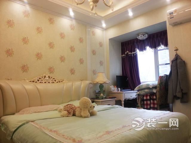 武汉装修公司融侨城129平米三居室欧式风格卧室装修实景图