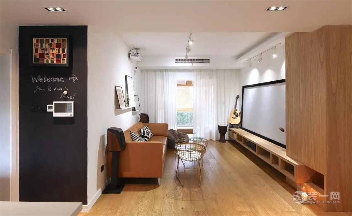 69平米极简风格二居室装修效果图