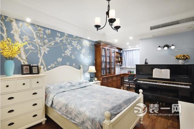 武汉装修公司融侨城96平米美式风格两居室卧室装修
