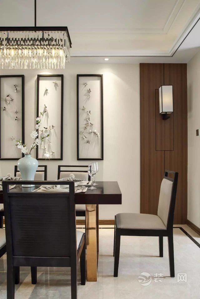 120平米现代中式三居室装修案例-餐厅
