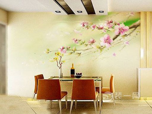 手绘餐厅背景墙让您家的餐厅也别具一格吧