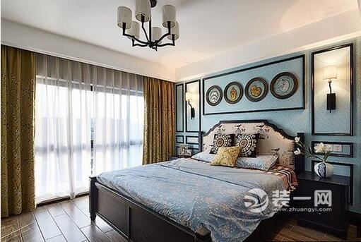 郑州龙湖锦艺城165平中式风格四居室卧室装修效果图