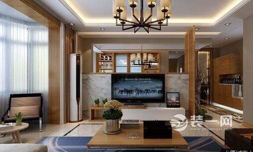 太原华宇国际184平四居室现代简约客厅装修效果图