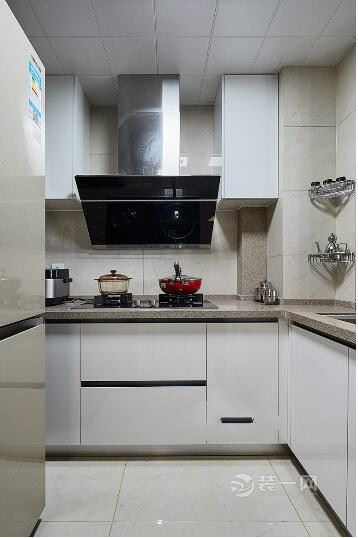 厨房装修效果图 新中式风格样板房 91平米小三房装修效果图