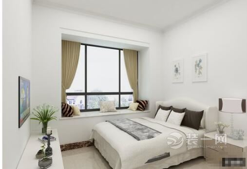 卧室简约风格装修效果图 90平米装修案例 90平米装修效果图
