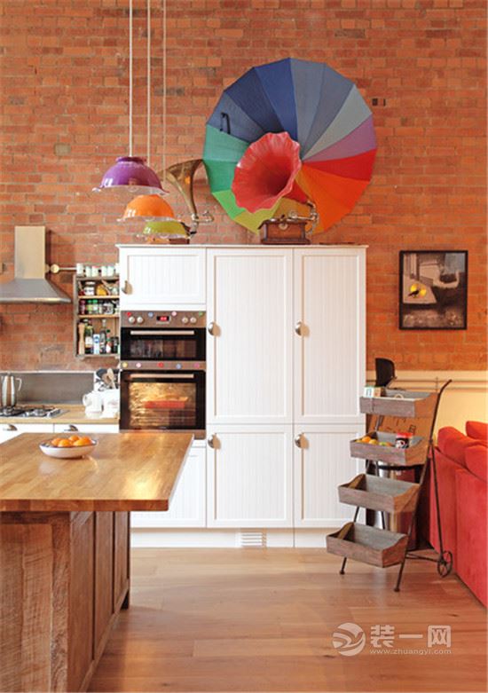 复古色彩 明亮个性 厨房装饰 混搭工业风
