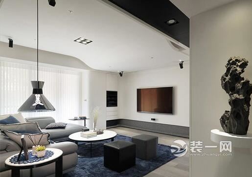 郑州泰宏建业国际城76平客厅两居装修效果图