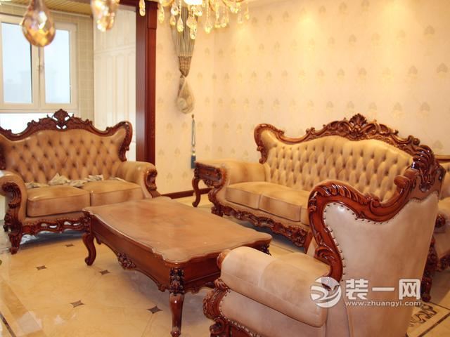 武汉江夏区怡景江南182平米古典美式风格客厅沙发区
