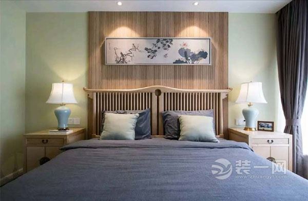 135平米新中式风格卧室装修实景图
