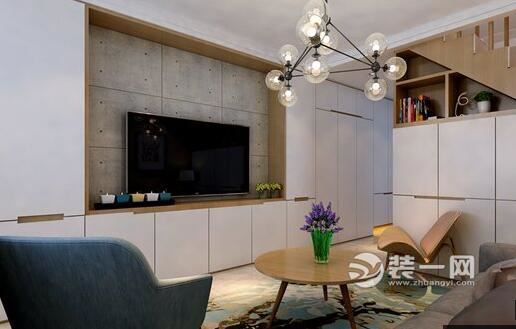 太原金色米兰90平复式两居现代简约客厅装修效果图