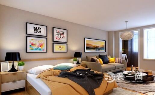 太原金色米兰90平复式两居现代简约卧室装修效果图