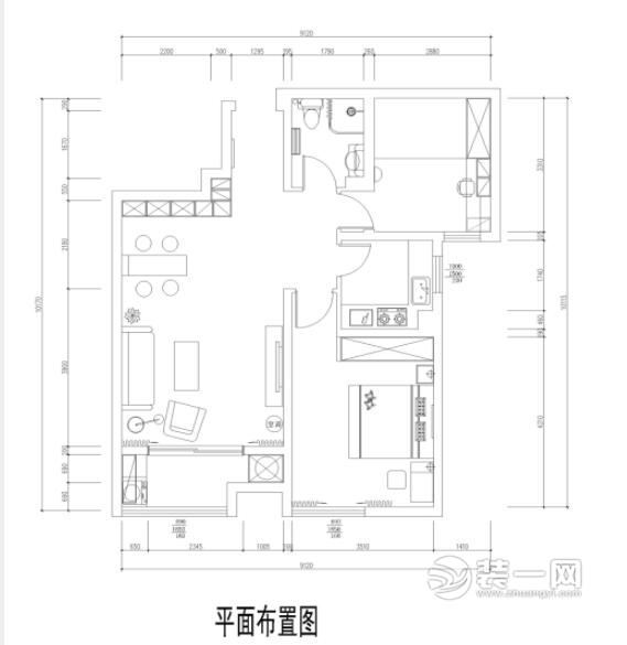 阳光一百阳光100小区92㎡户型装修实景图