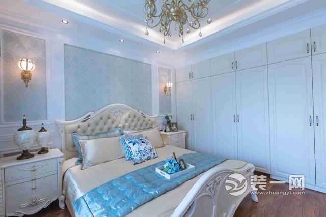 武汉汉口城市广场134平米欧式风格三居室卧室装修效果图