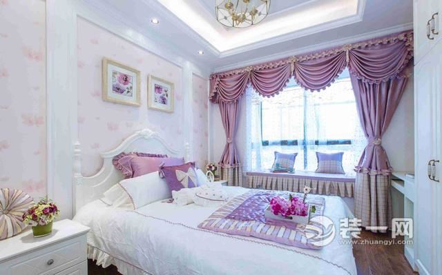 武汉汉口城市广场134平米欧式风格三居室儿童房装修效果图
