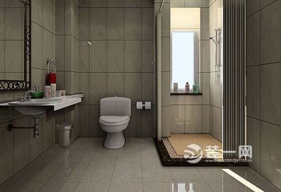 现代灰色三居室浴室装修效果图