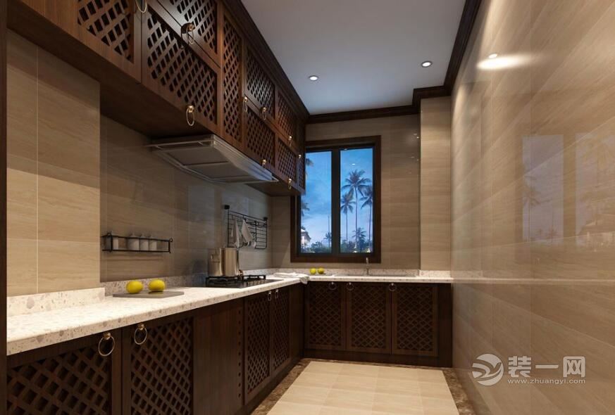 新中式风格别墅装修实景图厨房