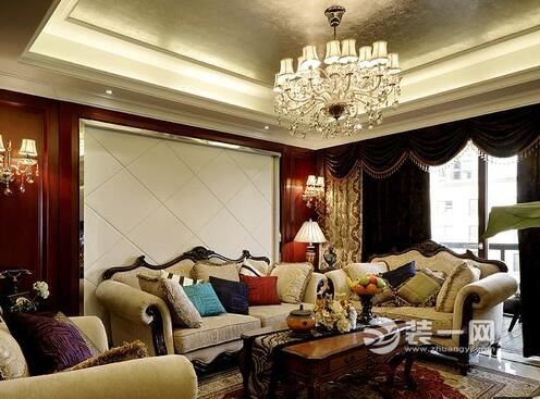 长沙新地东方明珠148平三居室混搭客厅装修效果图