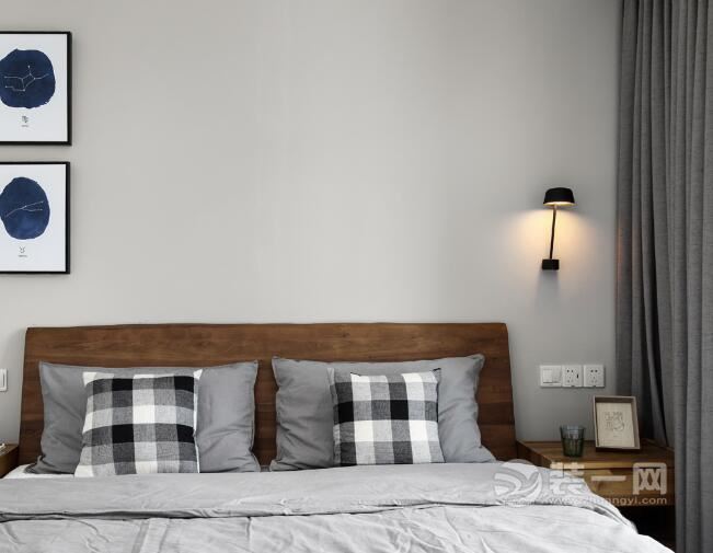 卧室床头设计 北欧风格装修实景图