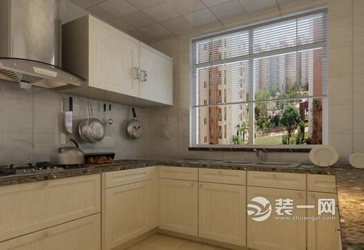 郑州北张小区155平三居室中式风格厨房装修效果图