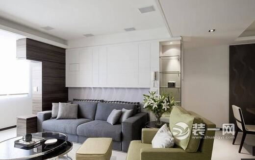 长沙85平两居室客厅现代简约装修案例