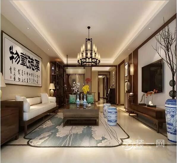 新中式四居客厅装修效果图