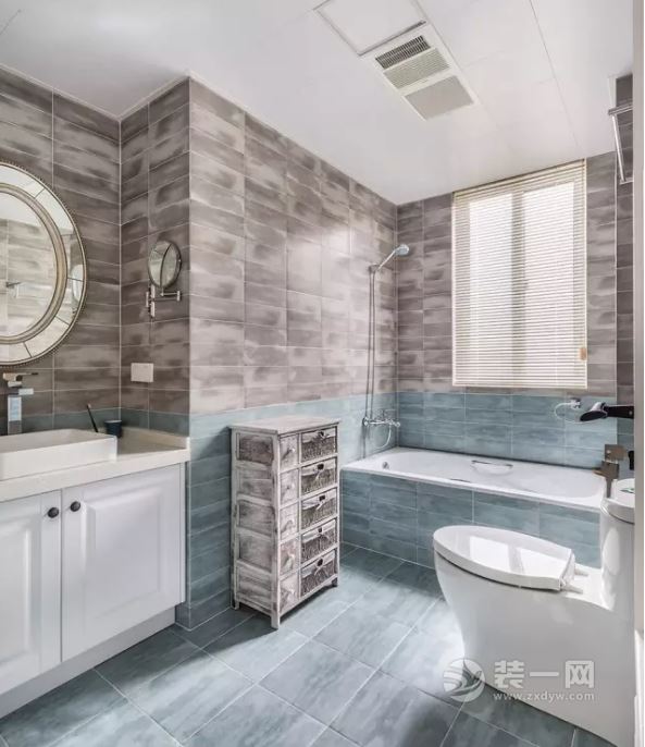 140平美式四居室浴室装修效果图