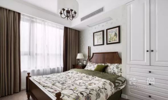 140平美式四居室卧室装修效果图