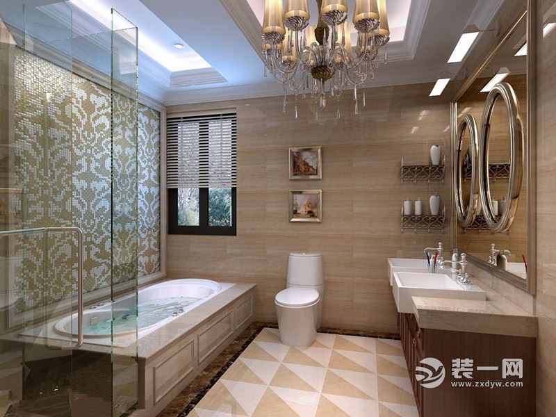 125平2层挑高复式浴室装修图