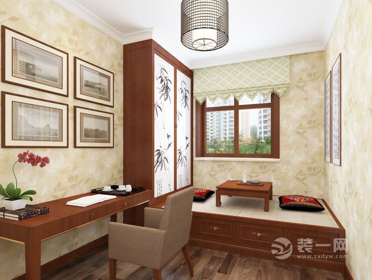 中式风格茶室装修效果图