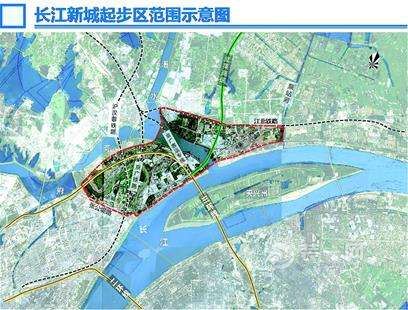 长江新城起步区域范围示意图