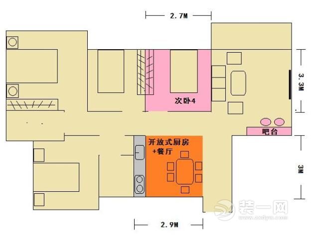 三房改四房案例 三房改四房设计图