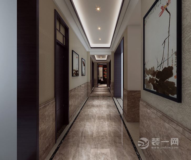 中式风格走廊装修效果图