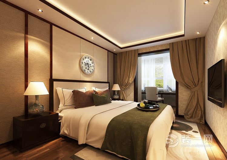 中式风格卧室装修户型图