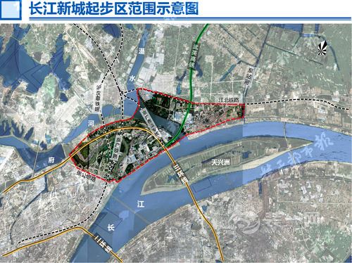 长江新城起步区范围示意图