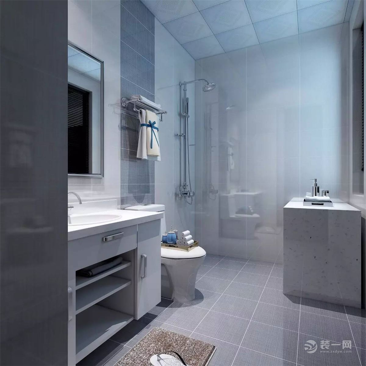 美式风格卫浴室装修设计效果图