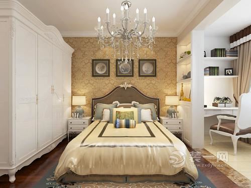 欧美风情二居室装修案例卧室图片