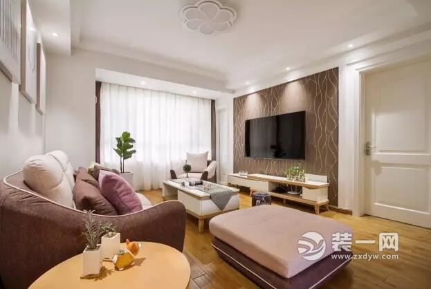 郑州83平两室两厅客厅装修设计案例 