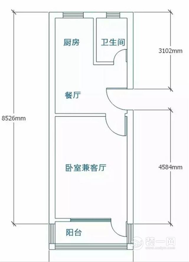 爆改45㎡小户型，功能设计超赞!