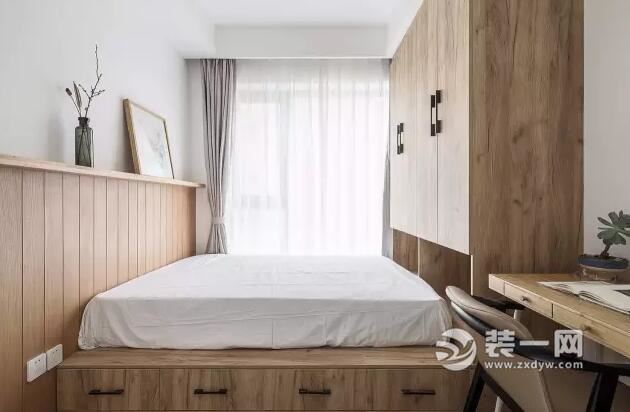 郑州120平三室两厅简约自然次卧装修效果图