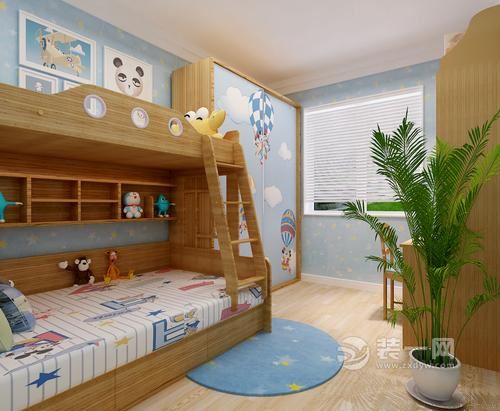 139平米现代简约风格三居案例儿童房