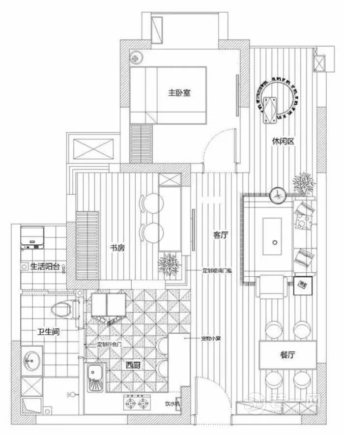 65平米北欧风格装修效果图