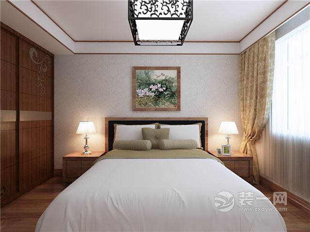 中式儒雅，唐山南湖金地三室两厅132平米装修完成