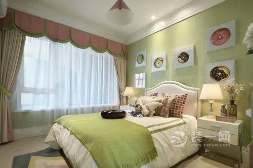 120平三居室现代美式混搭装修案例儿童卧室图